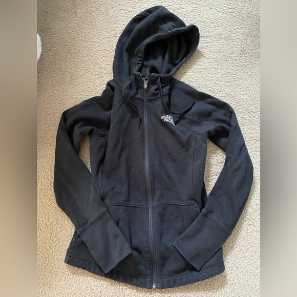 North Face zip up hoodie black size small - Picture 1 of 3